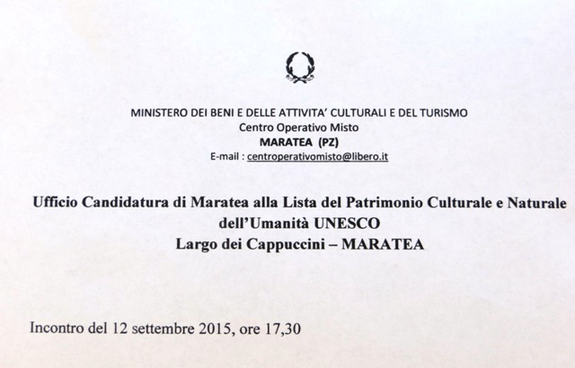 Presentazione carteggio - UNESCO